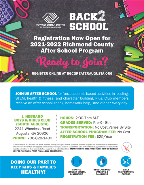 Boys and girls club flyer